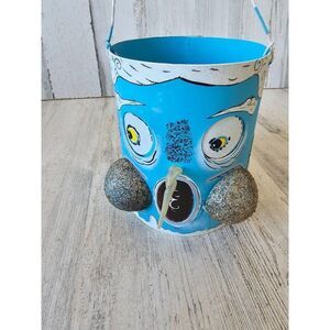 Unique snowman scary Xmas basket decor glitter home decor